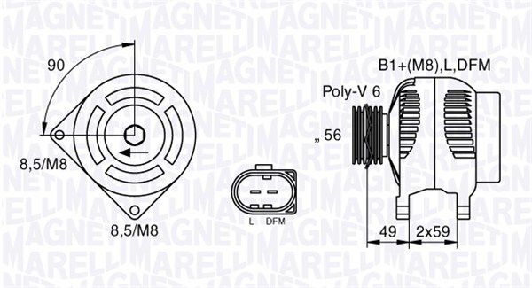 MAGNETI MARELLI Laturi 063533250010